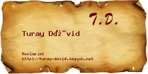 Turay Dávid névjegykártya
