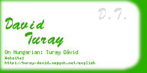 david turay business card